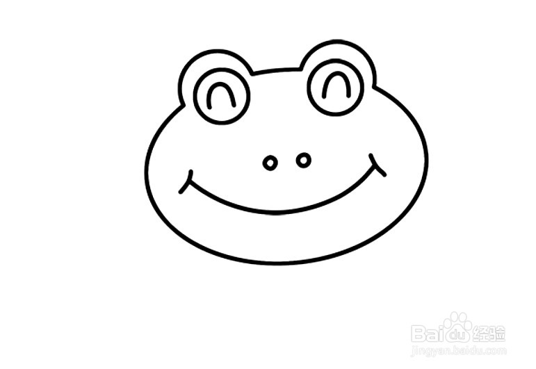 怎么画卡通小青蛙的简笔画