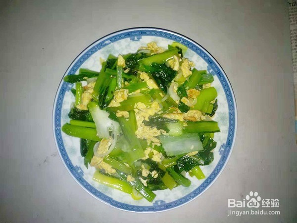 家常菜之小白菜炒鸡蛋做法