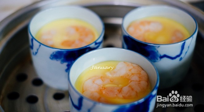 虾仁清水蒸蛋