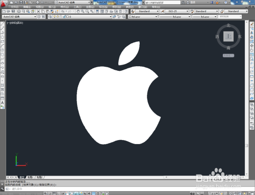 如何用CAD画苹果logo