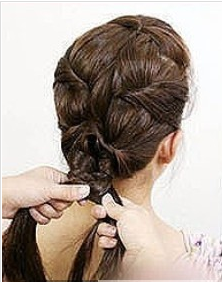 优雅韩式编发盘发图解