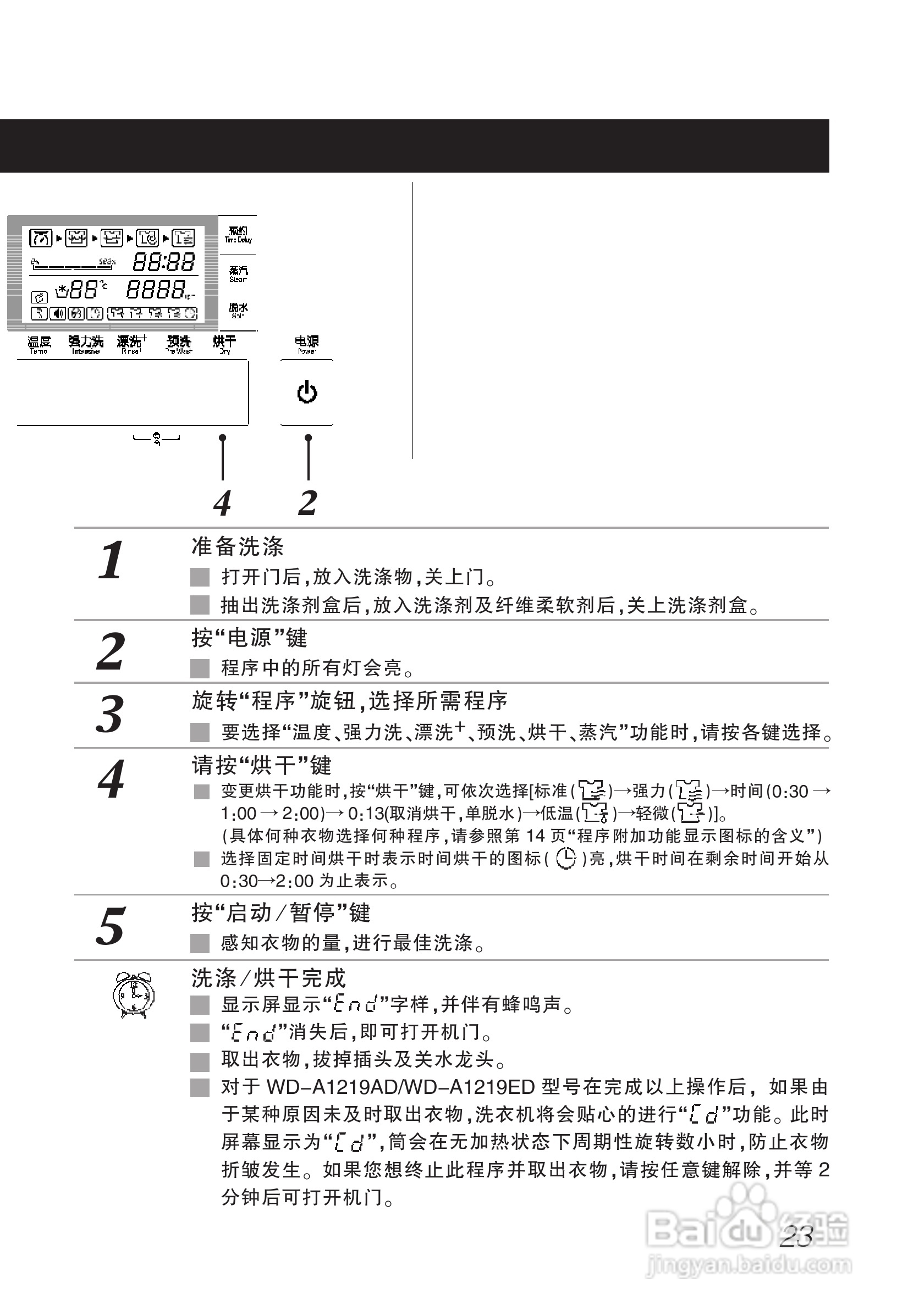 LG WD-A1219AD洗衣机使用说明书:[3]