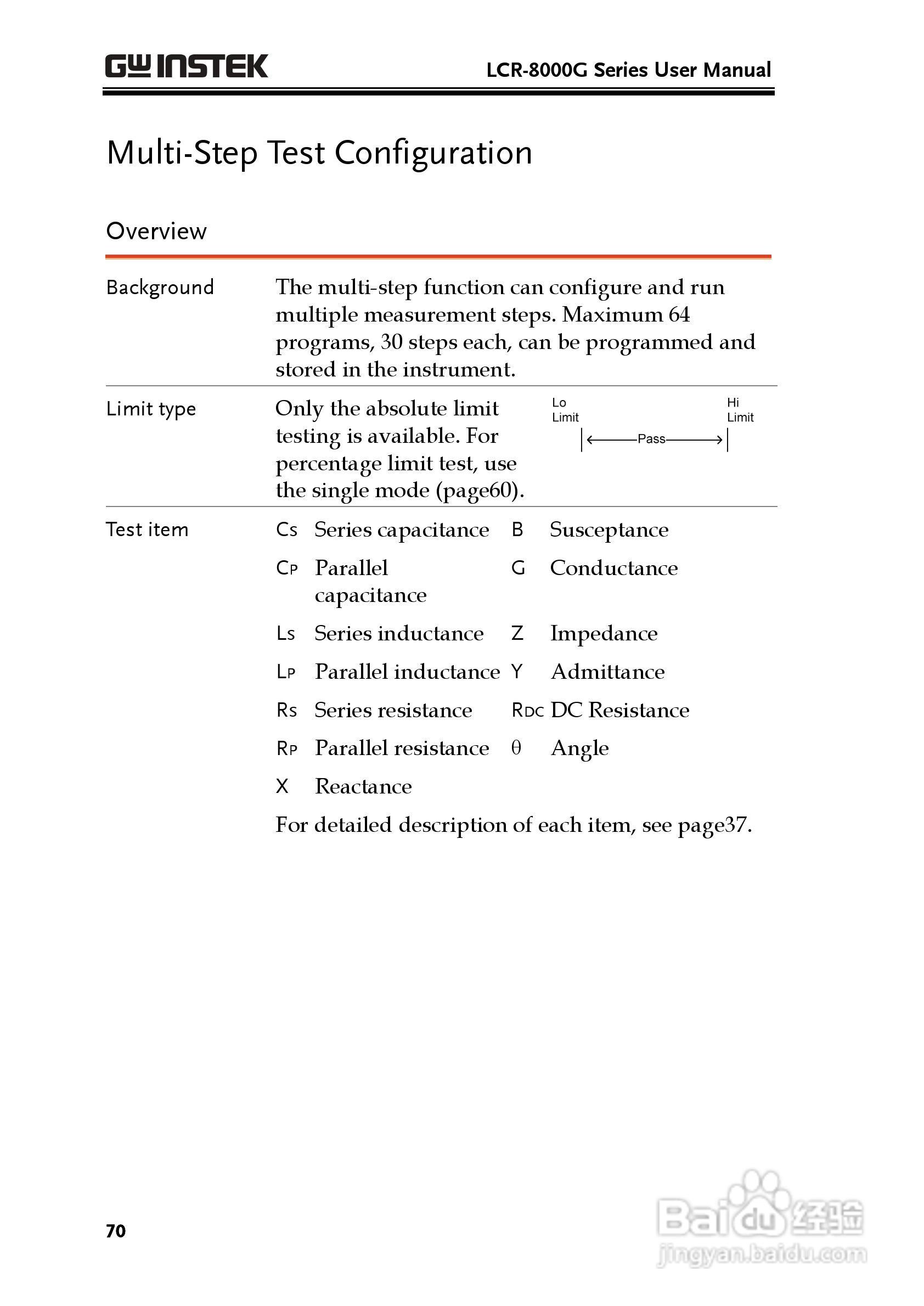固纬LCR-8105G高精度LCR测试仪使用说明书:[7]