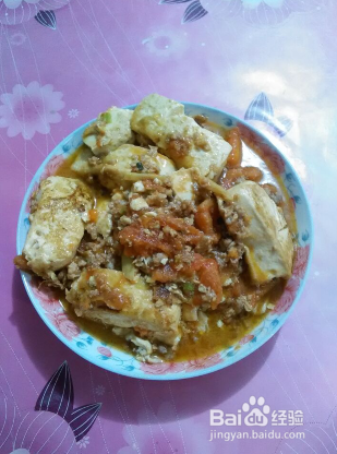 【家常菜】肉末西红柿炒豆腐的做法