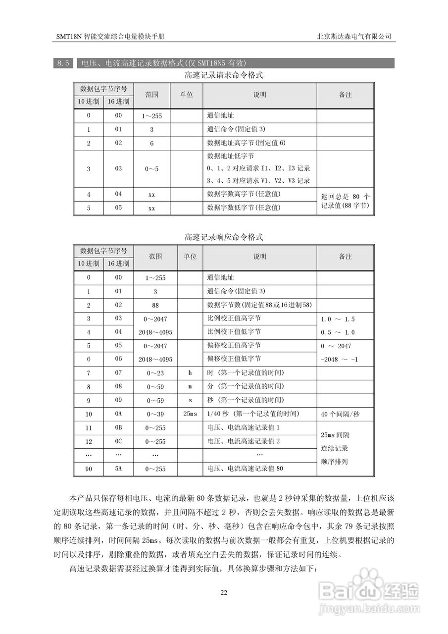 斯达森SMT18N5交流综合电量模块用户手册:[3]