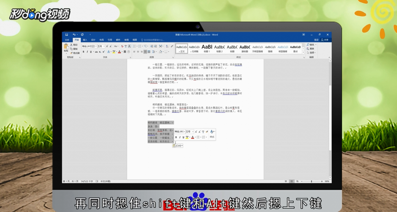 word中Alt键怎么用