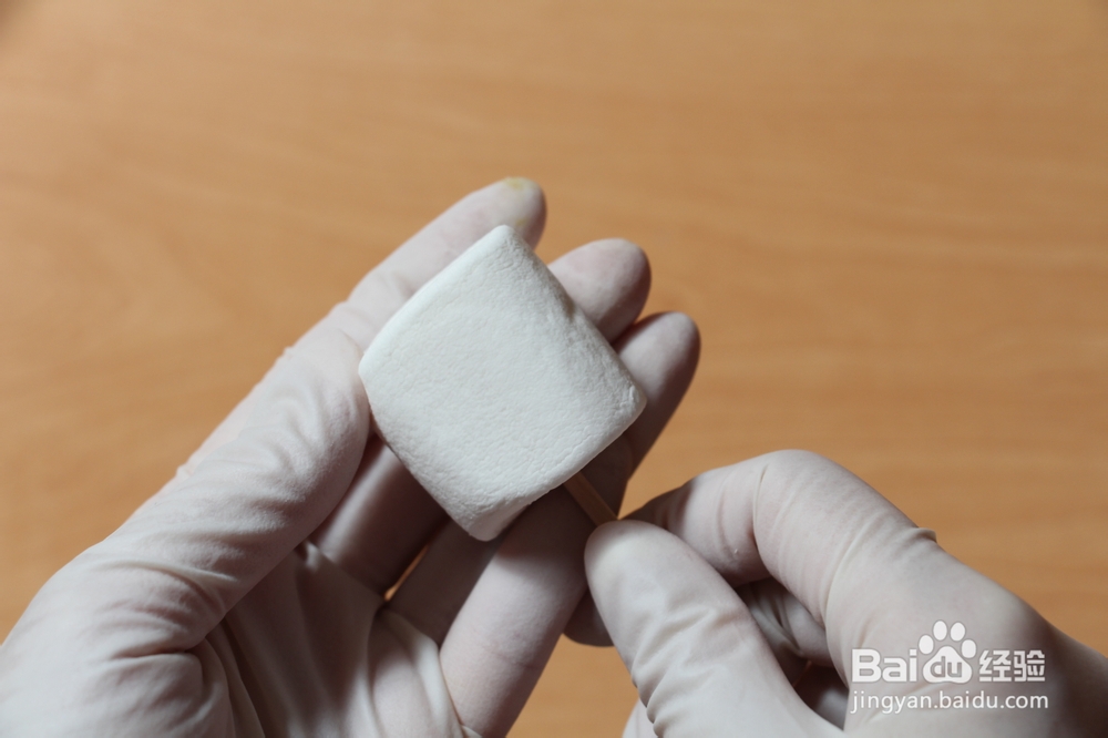 浓郁的驯鹿巧克力棉花棒棒糖