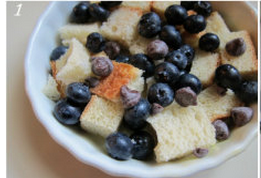 蓝莓巧克力布丁