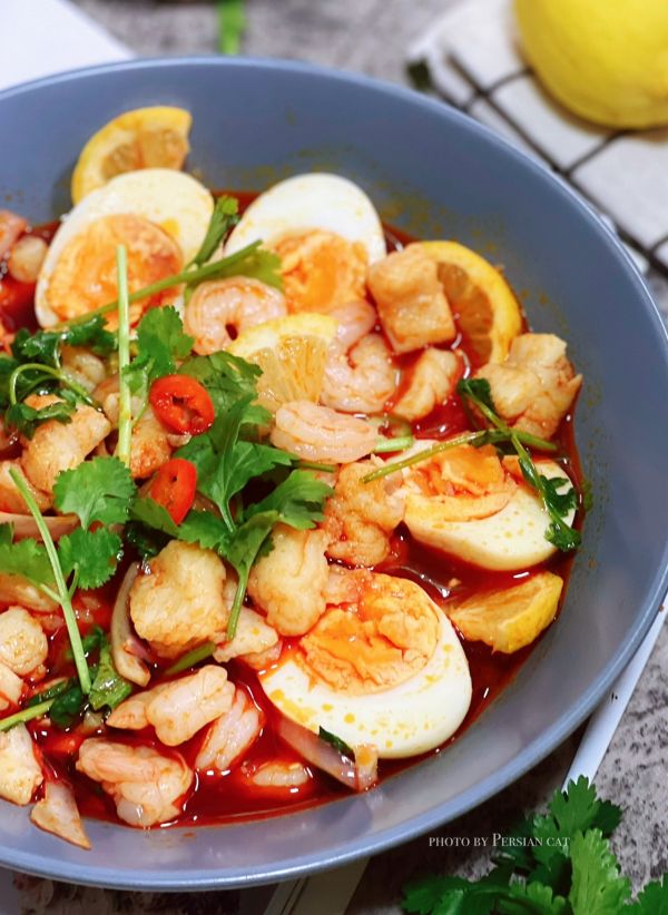 泰式酸辣捞汁虾仁巴沙鱼