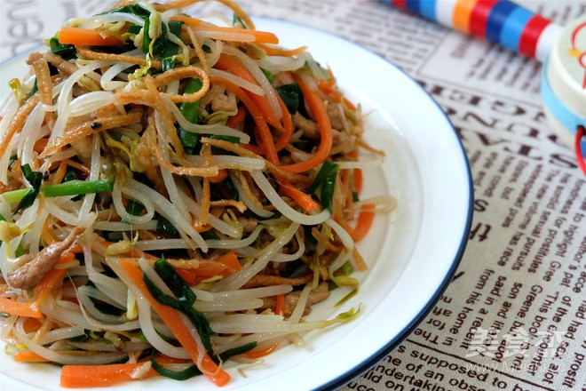馓子炒绿豆芽