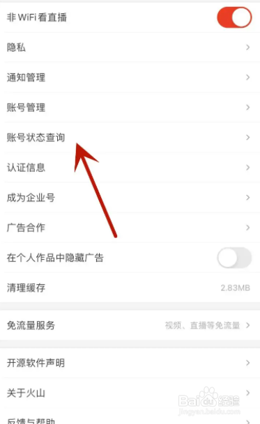 抖音火山版在哪进行账号状态检测