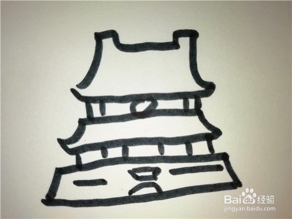 怎么样用简笔画画城门