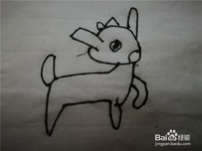 怎么样用简笔画画小鹿