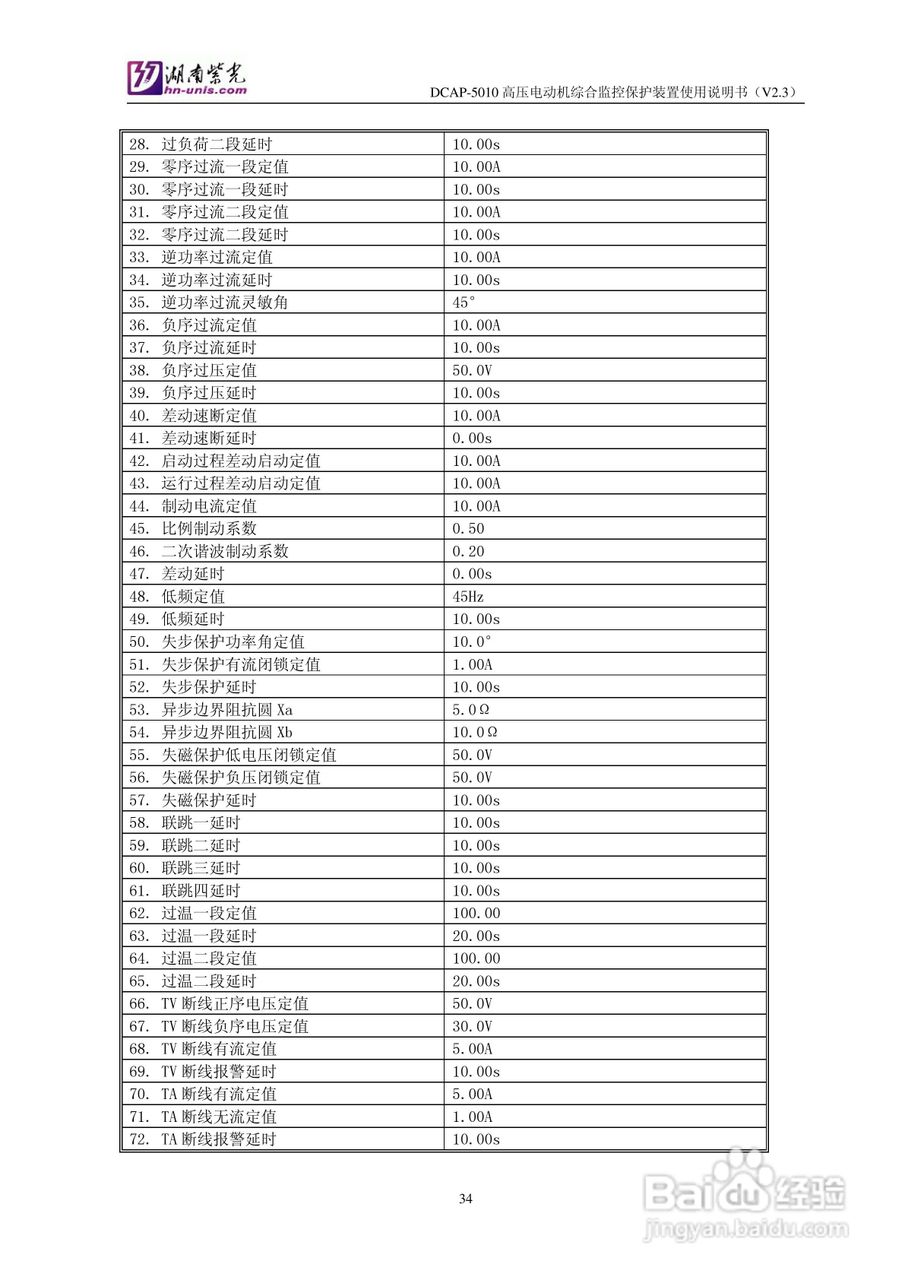 紫光DCAP-5010高压电动机综合监控保护装置使用说明书:[4]
