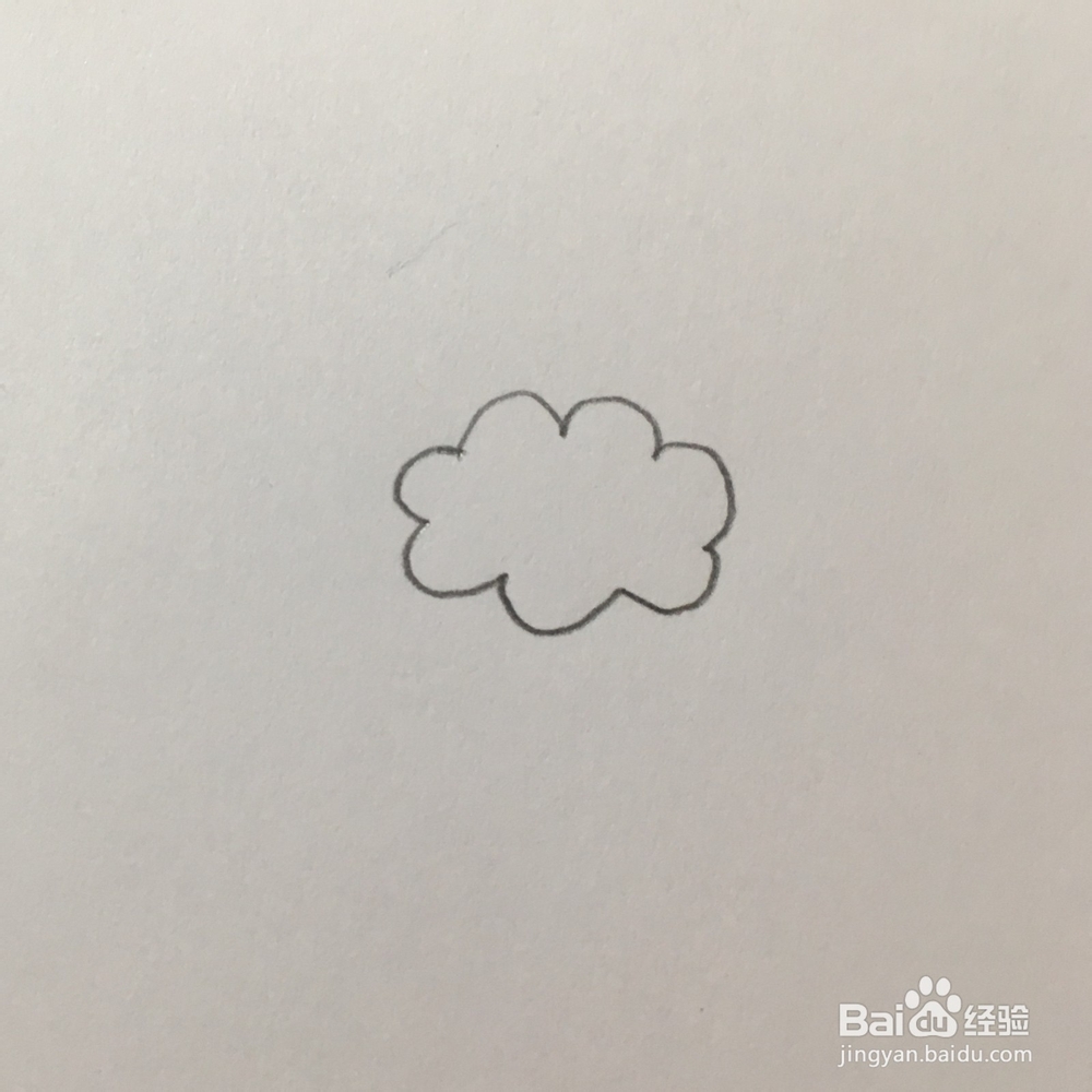 浮云蔽日、雷雨交加的天气怎么用简笔画表示?