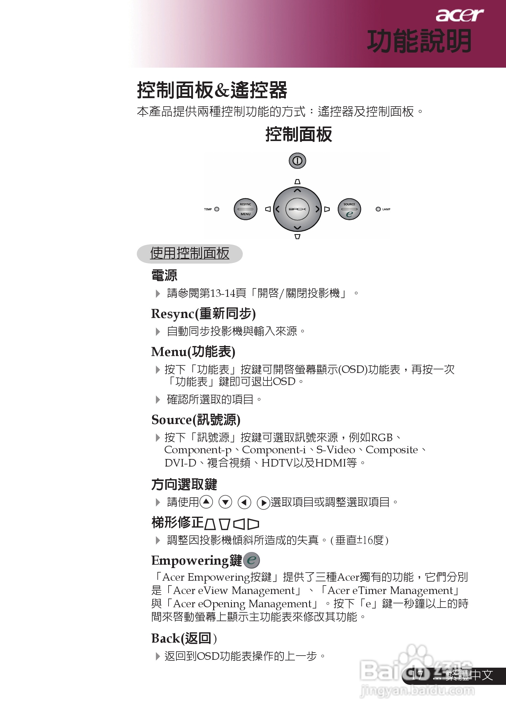 宏基PD726/PD727投影机中文说明使用手册:[2]