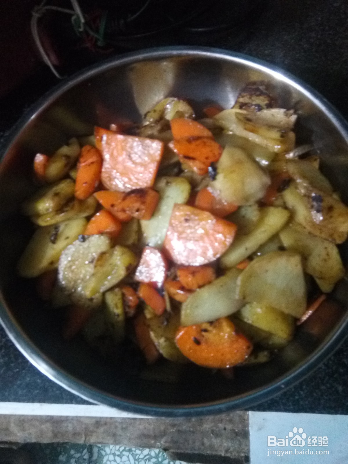 胡萝卜炒土豆片
