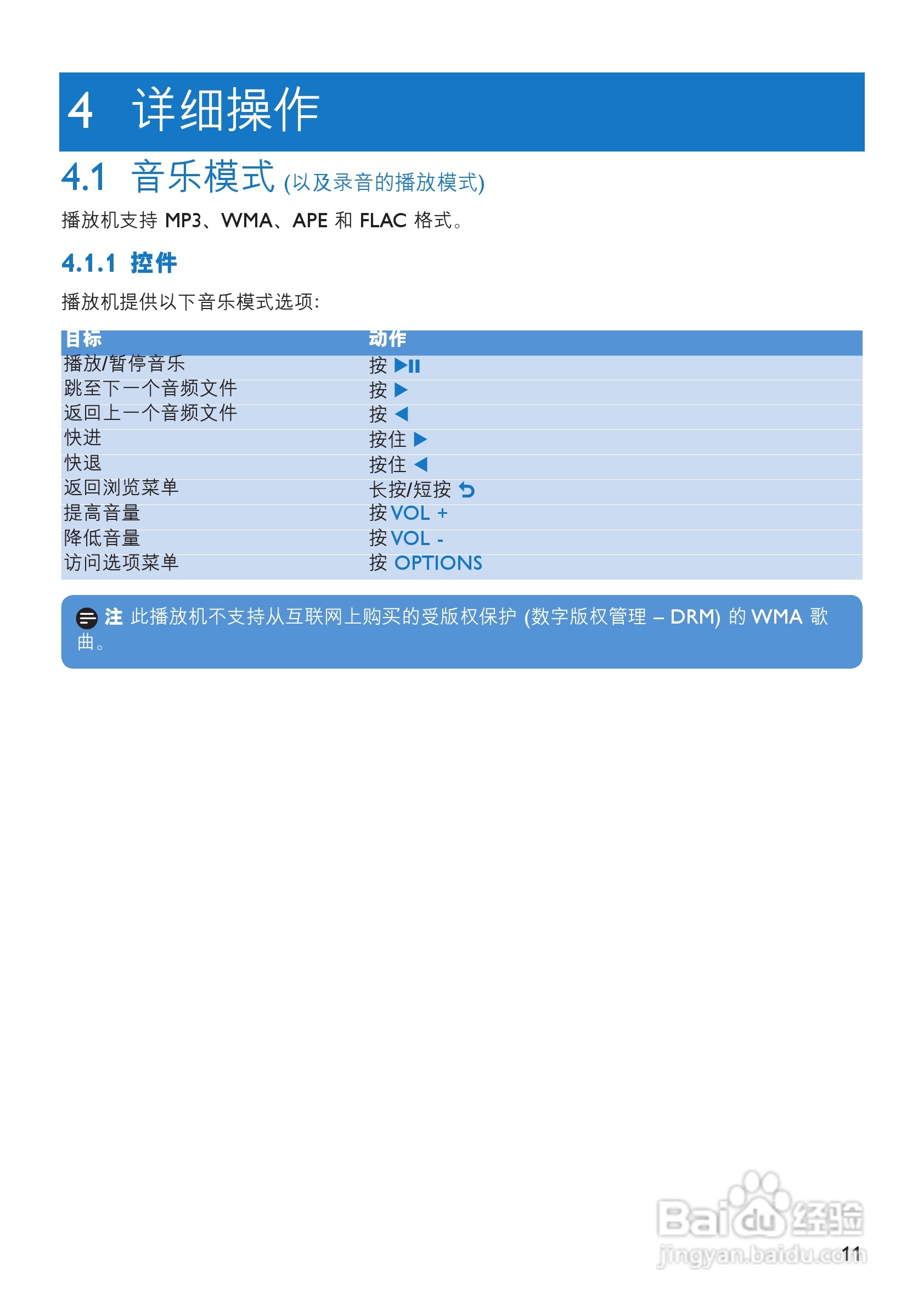 飞利浦SA054108K MP3播放器使用说明书:[2]