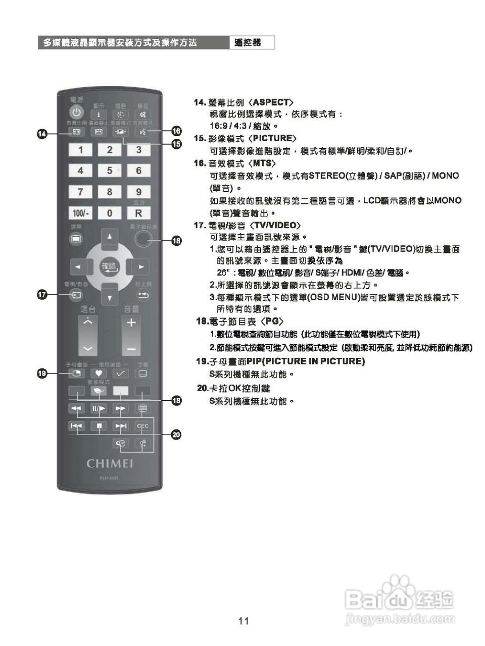 奇美多媒体液晶显示器TL-26S4000D型使用说明书:[2]