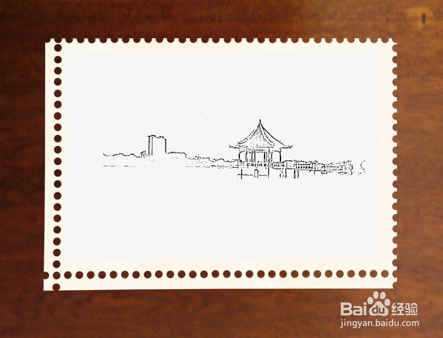 大明湖简笔画