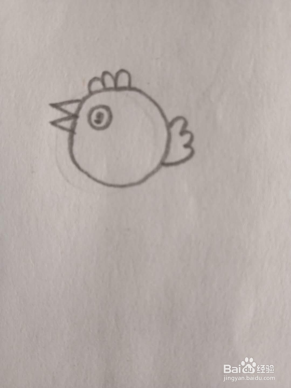 教你画儿童简笔画孵蛋的母鸡