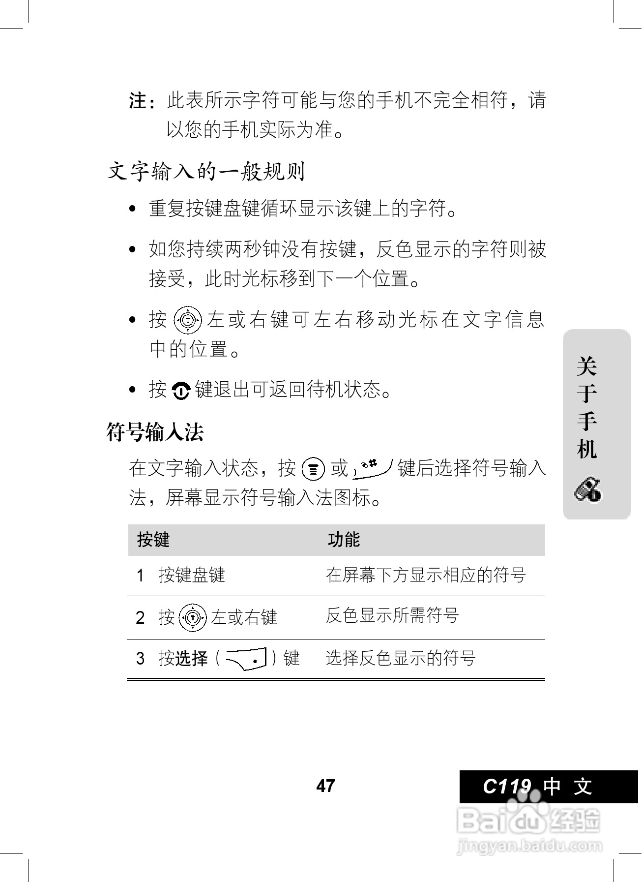 摩托罗拉C119手机使用说明书:[5]