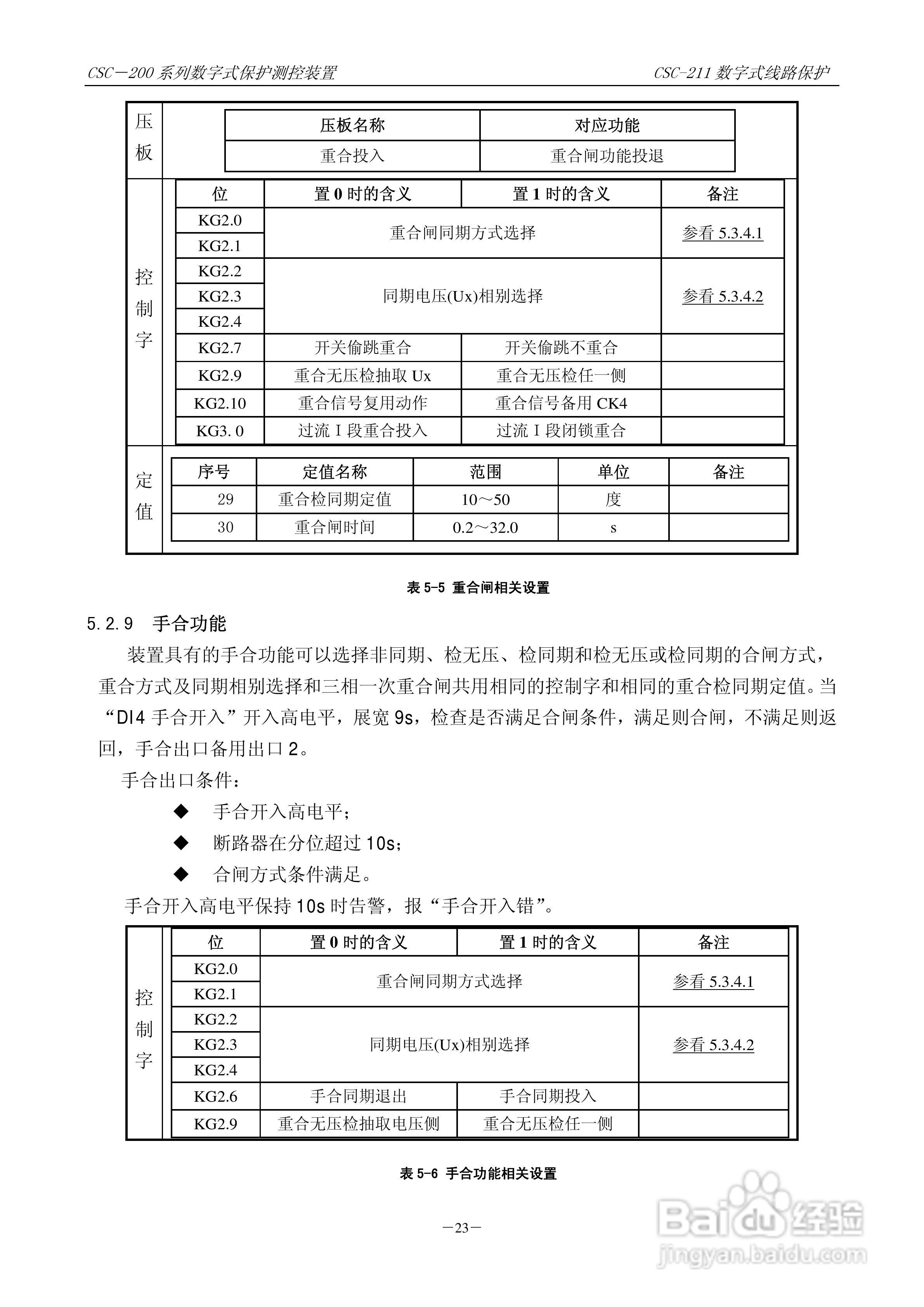 四方CSC-246数字式备用电源自动投入装置说明书:[4]