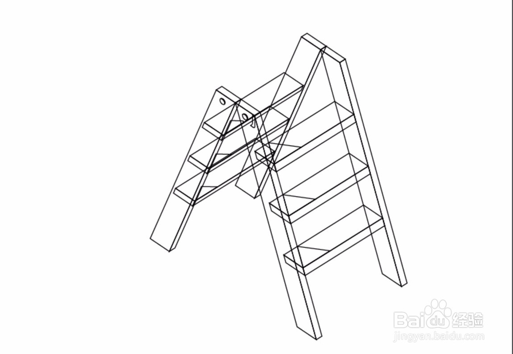 木头人字梯图片设计