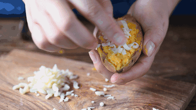 外面8元一个的芝士焗番薯，教你做一打