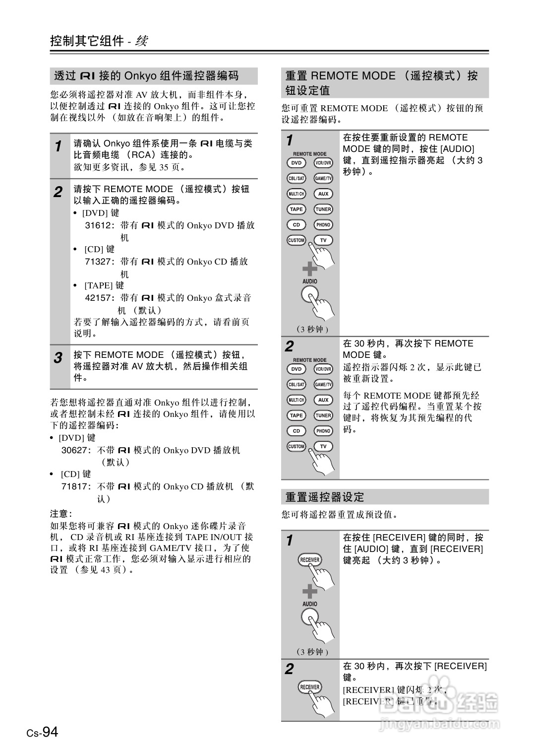 安桥AV放大机TX-SA706型使用说明书:[5]