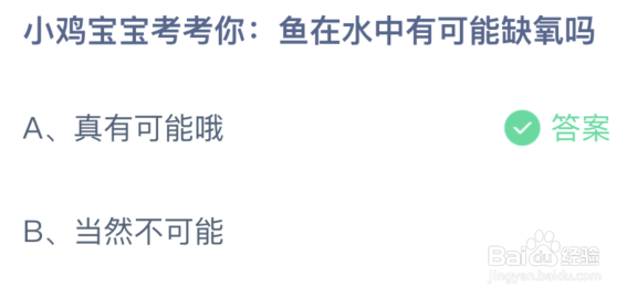小鸡宝宝考考你鱼在水中有可能缺氧吗