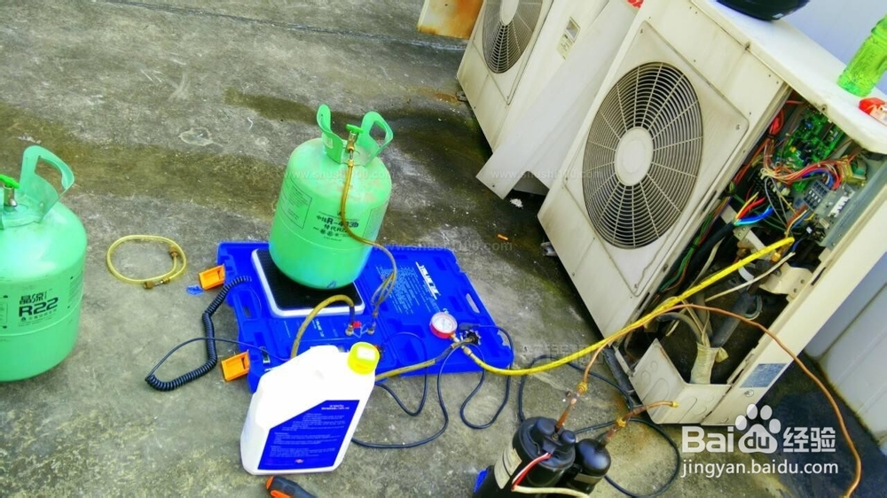 科龙空调加液加氟(空调加冷媒)及加雪种的方法