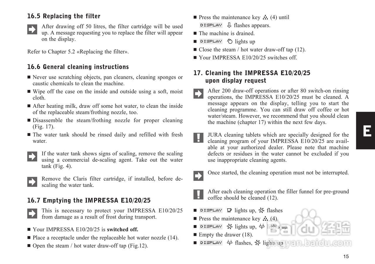 JURA IMPRESSA E25咖啡机使用手册:[1]