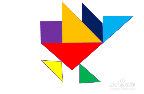 如何使用Word制作七巧板奔跑小鸡拼图题目？