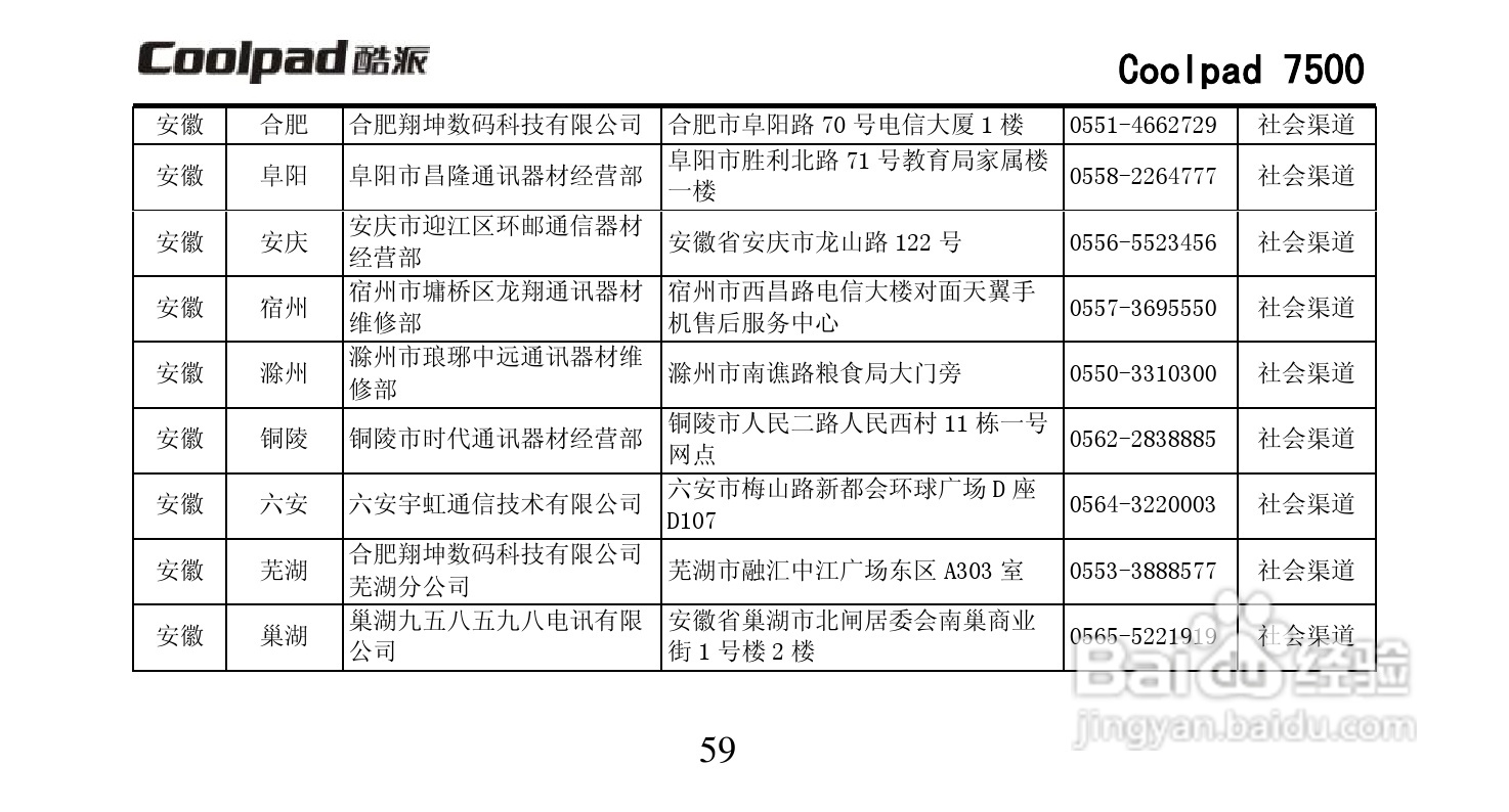 酷派Coolpad 7500手机说明书:[7]