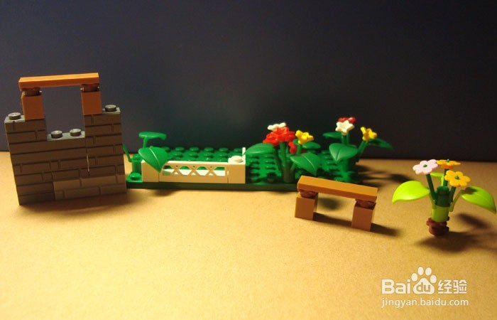 如何用积木拼装公园跳街舞的场景