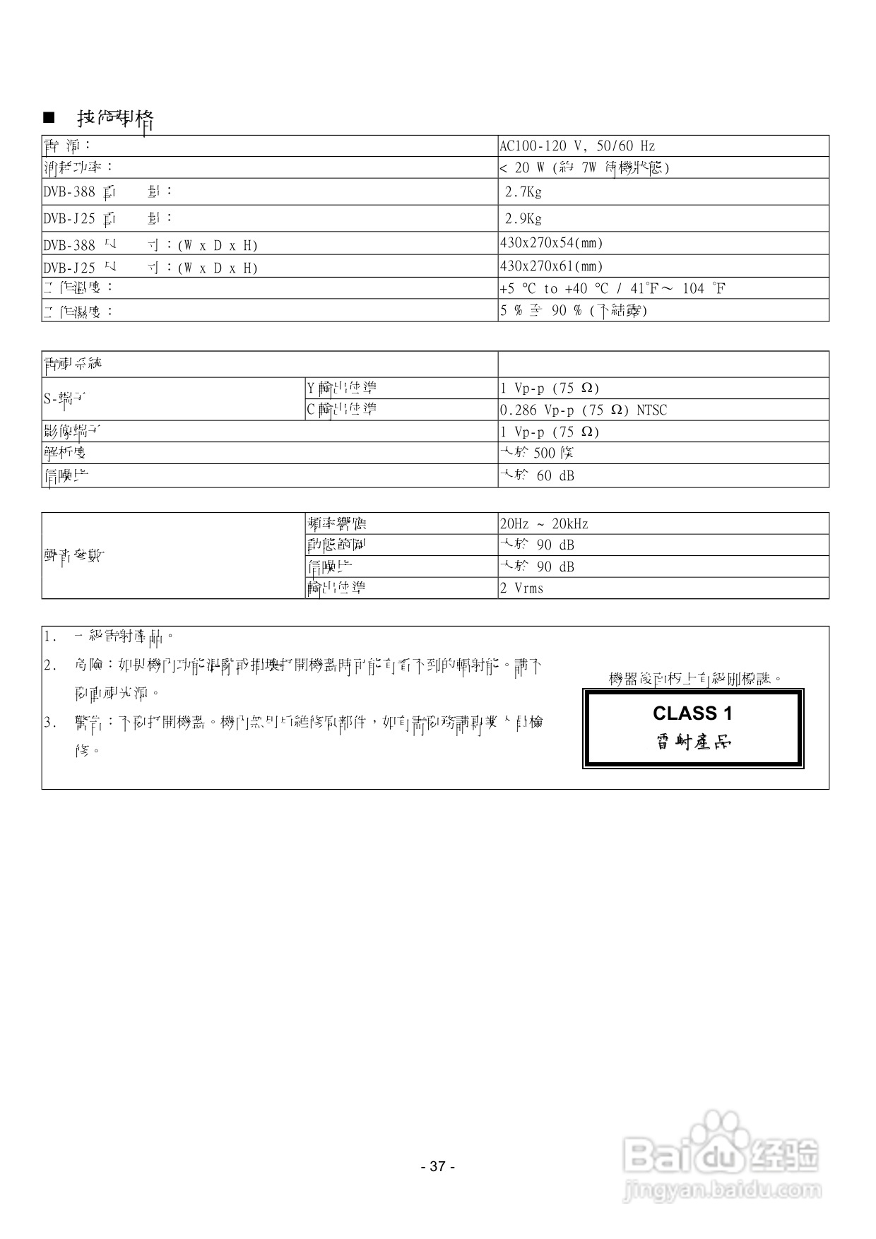 声宝DVB-J25型DVD播放机说明书:[2]