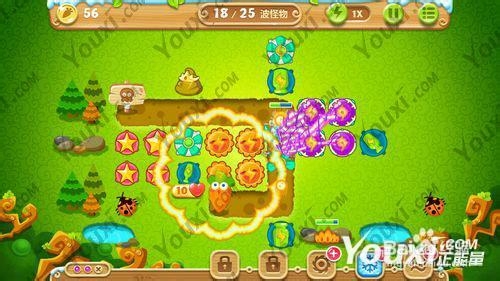 保卫萝卜2第17关攻略 森林17宝石金萝卜教程