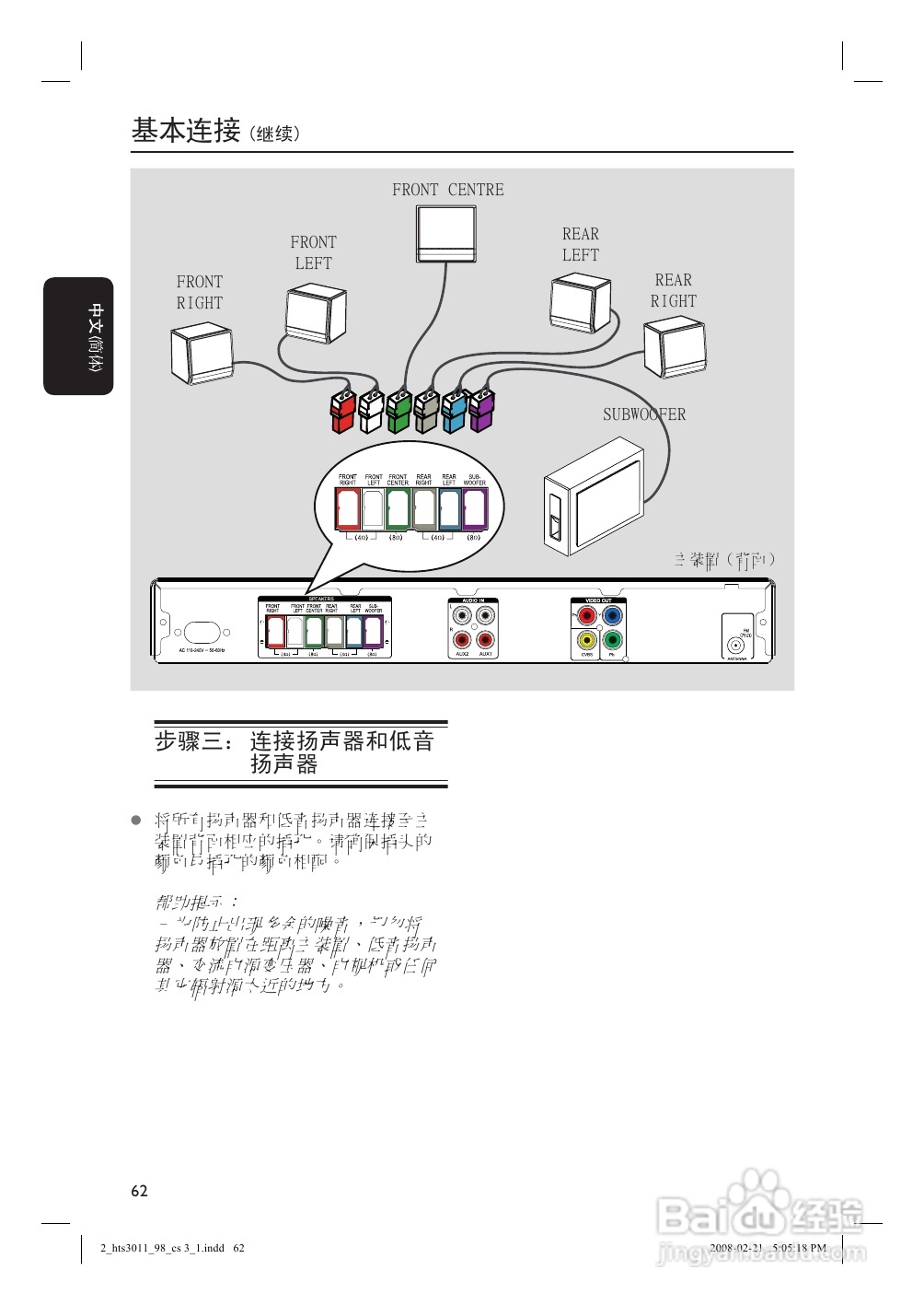 Philip飞利浦hts3011家庭影院说明书:[1]