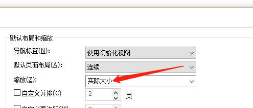 怎么设置PDF文档按实际大小进行缩放？