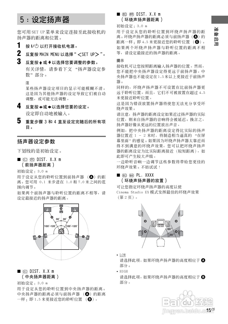 索尼HT-SL500家庭影院使用说明书:[3]