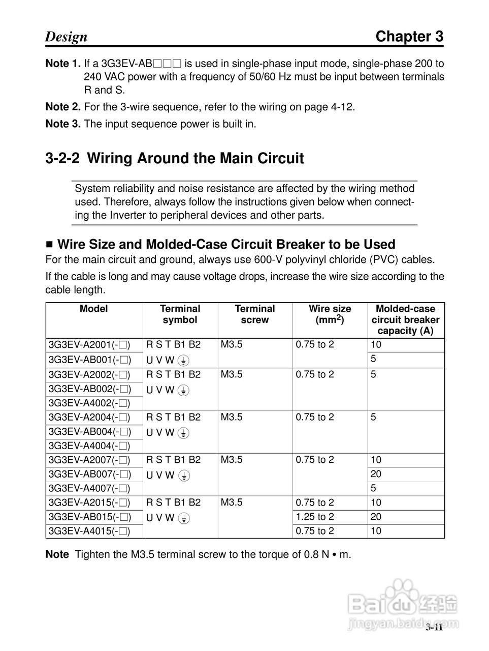 欧姆龙3G3EV-PETX3200变频器说明书:[3]