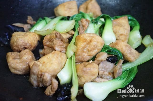 油豆腐炒肉片的家常做法