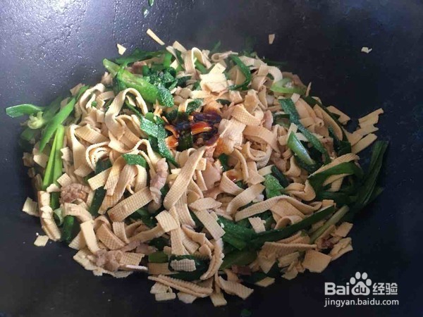 韭菜千张炒肉丝的做法