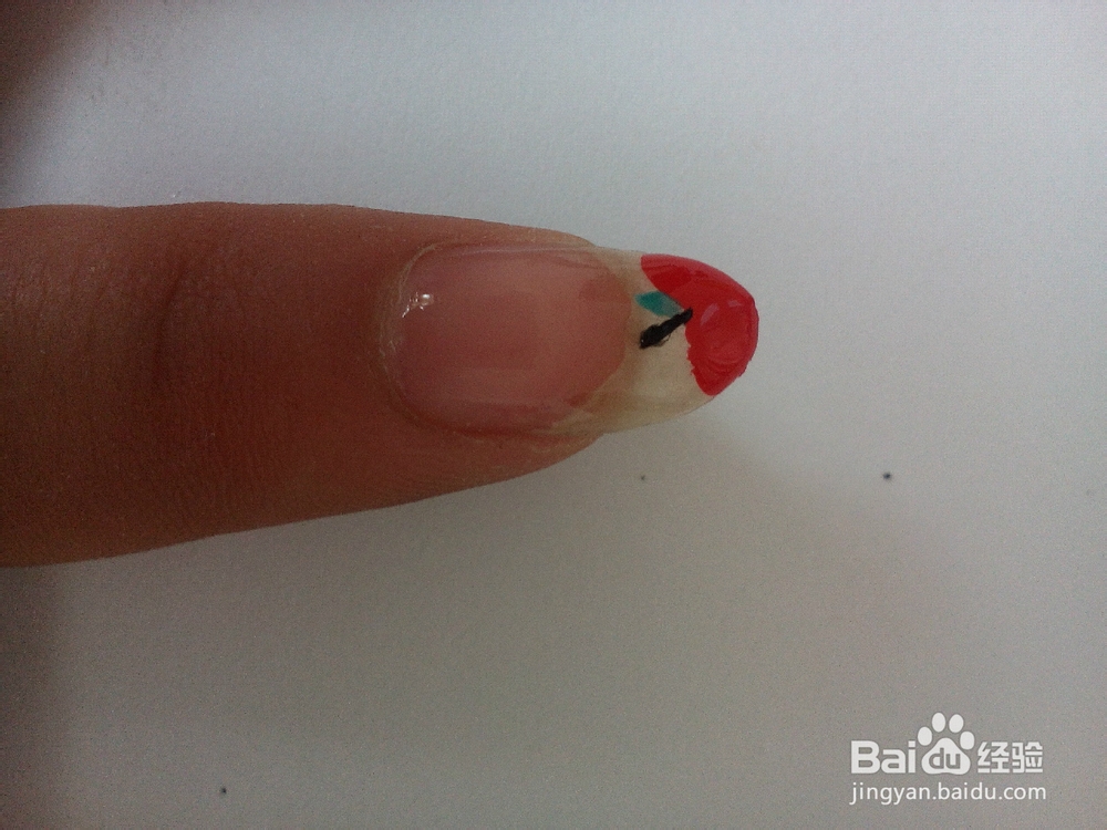 水果盛宴小苹果美甲