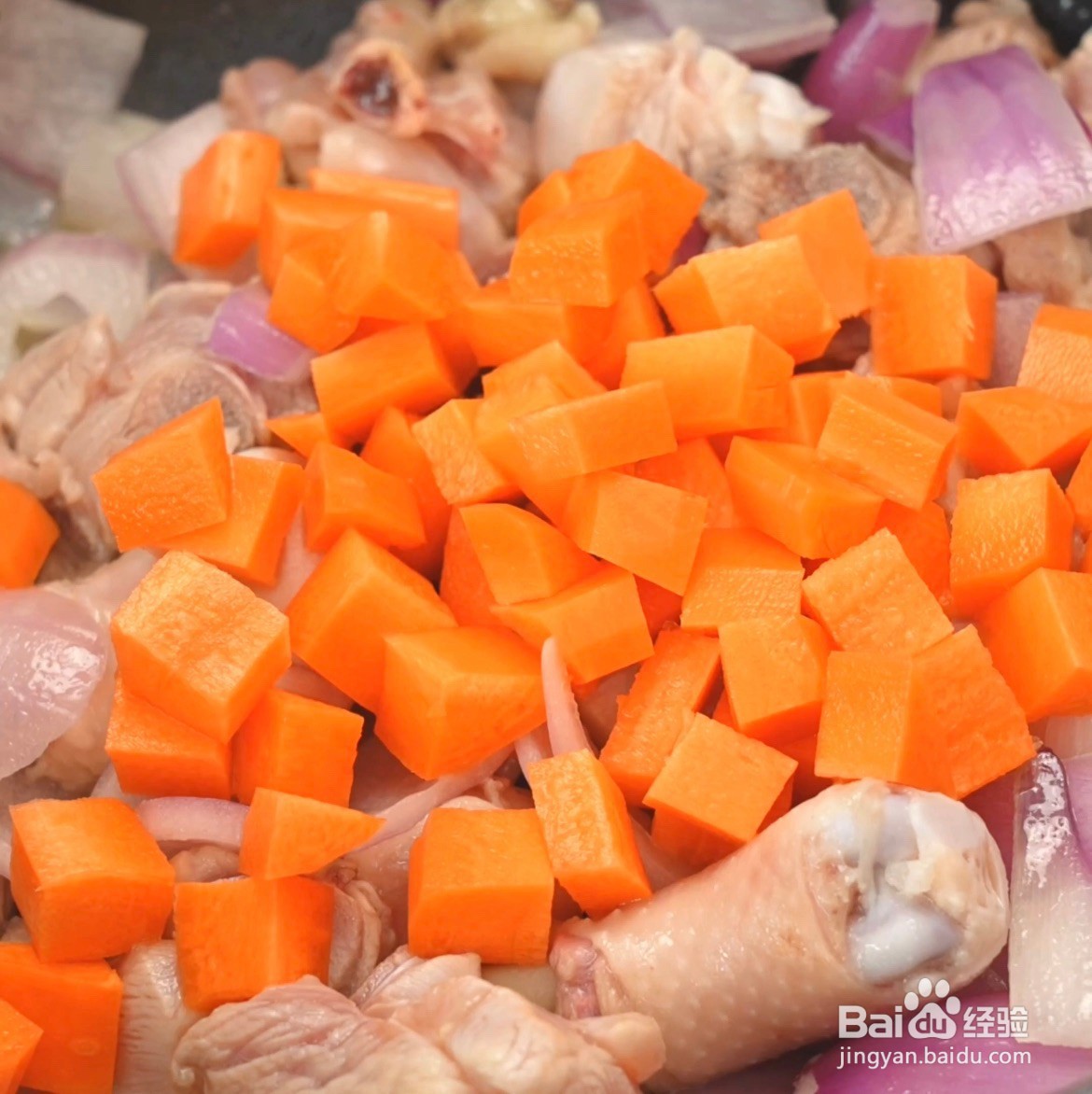 咖喱鸡腿饭的做法