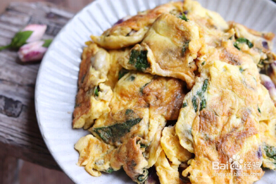 消暑美食——木槿花薄荷炒蛋