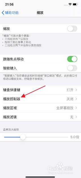iphone11怎么开启控制缩放器轻点两下轻触朗读