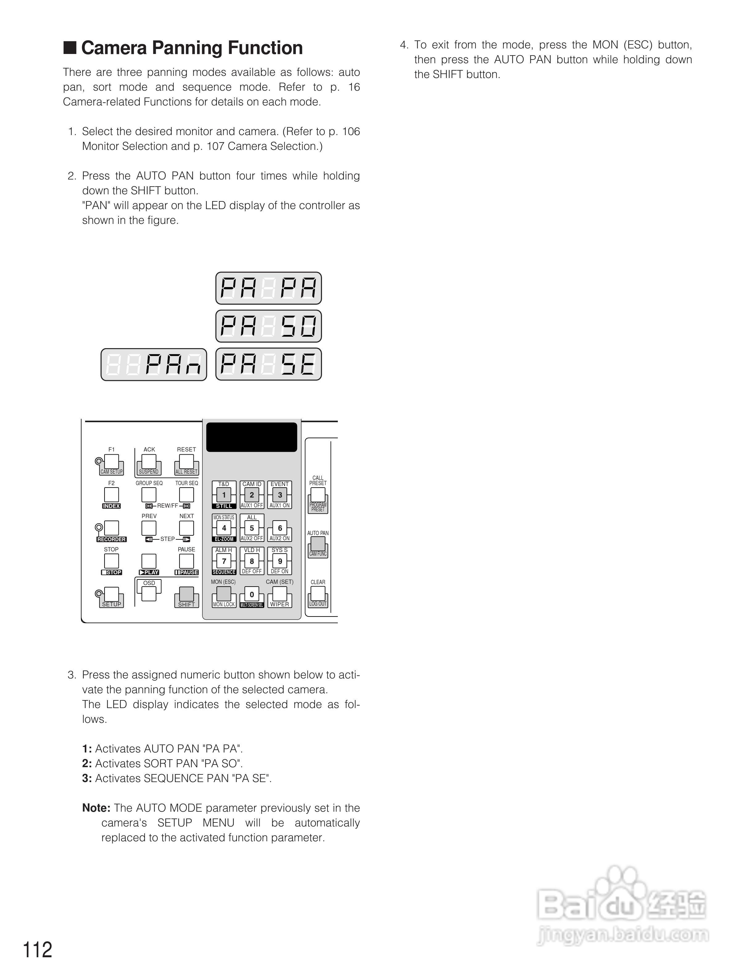 松下WJ-SX150A矩阵切换器使用说明书:[11]