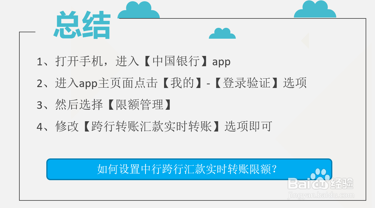 如何设置中行跨行汇款实时转账限额?